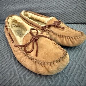UGG Women's Dakota Chestnut Suede Slippers Moccasins Shoes Size 7